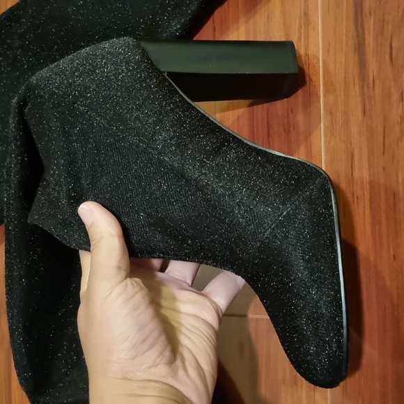 Aldo Sparkling Black Over-the-Knee Boots - Picture 2 of 15